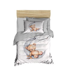 L'essentiel linge de maison Juego de funda nórdica PH191 Gris, Blanco y Marrón